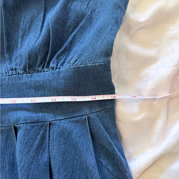 Romantic Denim Country Cowgirl Cottagecore Boho Strappy Dress size 10 - Picture 7 of 9
